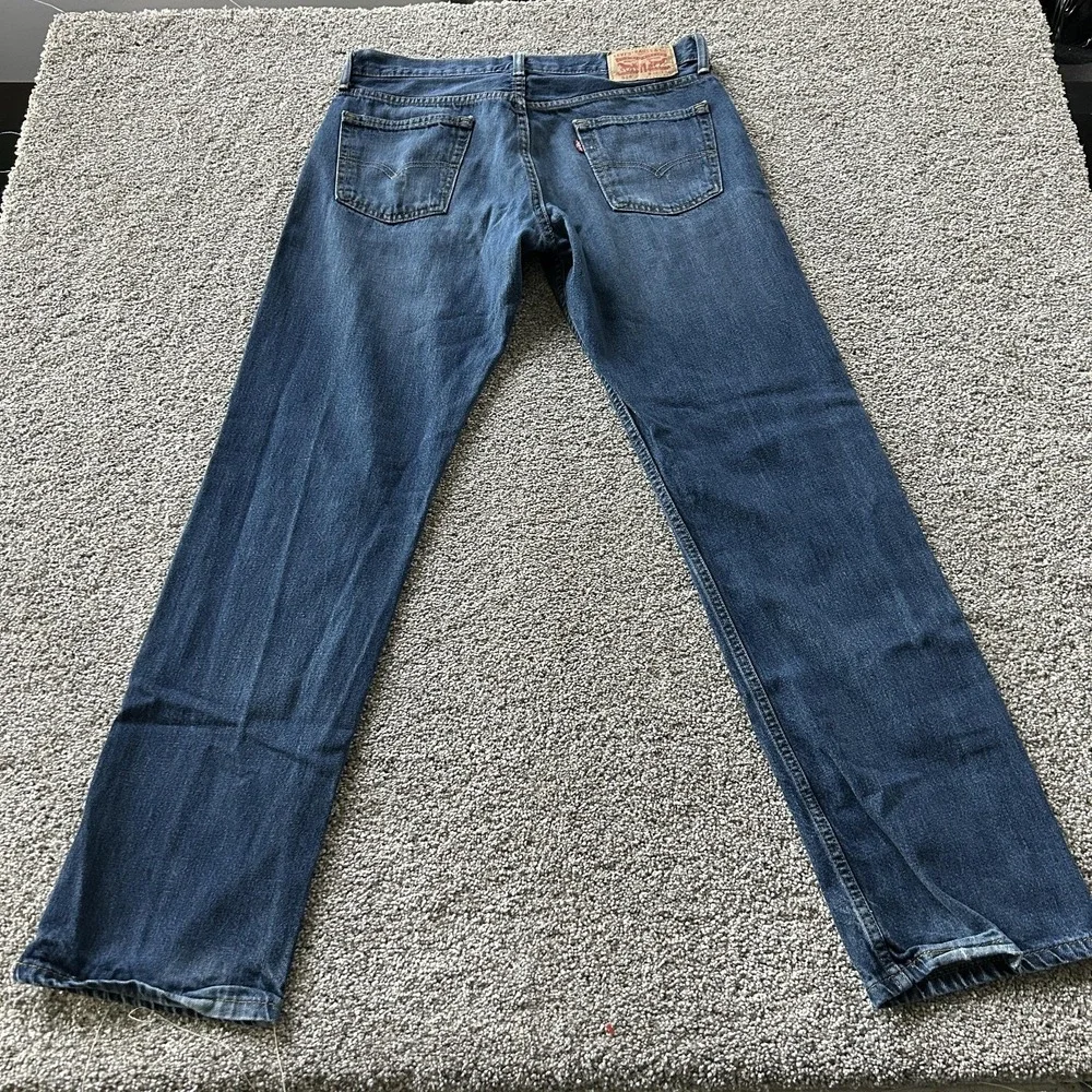 Levis 514 Jeans Mens 34x34 Medium Wash Blue Denim Regular Straight Cotton